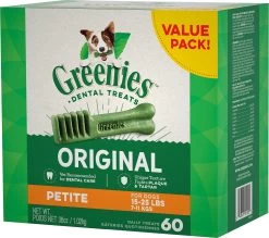 Greenies Original Petite Dental Dog Treats, 60-count