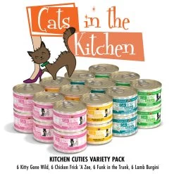 Weruva Cats In The Kitchen Kitchen Cuties Variety Pack Grain-Free Canned Cat Food, 6-oz, 24-pack