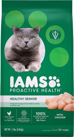 Iams ProActive Health Healthy Senior Dry Cat Food, 7-lb