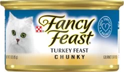 Fancy Feast Chunky Turkey Feast Canned Cat Food, 3-oz, Case Of 24 (**)