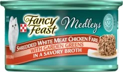 Fancy Feast Medleys Shredded White Meat Chicken Fare Canned Cat Food, 3-oz, Case Of 24 (**)