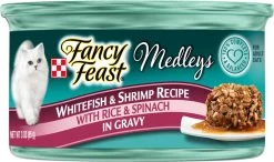Fancy Feast Medleys Tastemakers Whitefish & Shrimp Recipe Canned Cat Food, 3-oz, Case Of 24 (**)