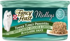 Fancy Feast Medleys Tender Turkey Primavera Canned Cat Food, 3-oz, Case Of 24 (**)