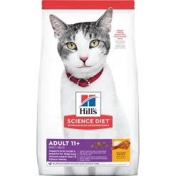 Hill's Science Diet Adult 11+ Chicken Recipe Dry Cat Food, 3.5-lb