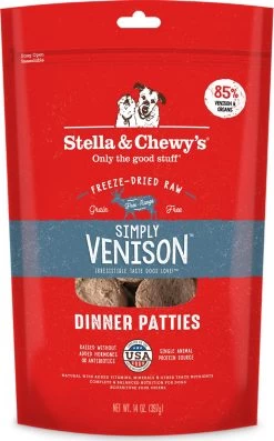 Stella & Chewy's Freeze-Dried Raw Simply Venison Dinner Patties Dog Food, 14-oz