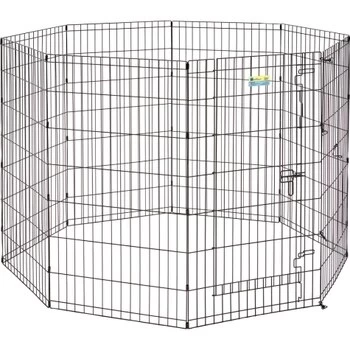 MidWest ConTour Exercise Pen With Door For Dogs, Black, 36-in