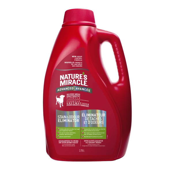 Nature’s Miracle Dog Advanced Stain & Odor Pour Remover, 128-oz