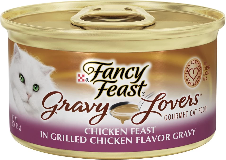 Fancy Feast Gravy Lovers Chicken Feast In Grilled Chicken Flavor Gravy Canned Cat Food, 3-oz