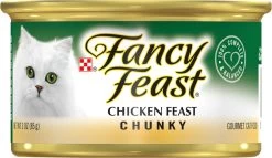Fancy Feast Chunky Chicken Feast Canned Cat Food, 3-oz