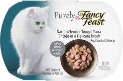 Purely Fancy Feast Tender Tongol Tuna Tray Cat Food, 2-oz