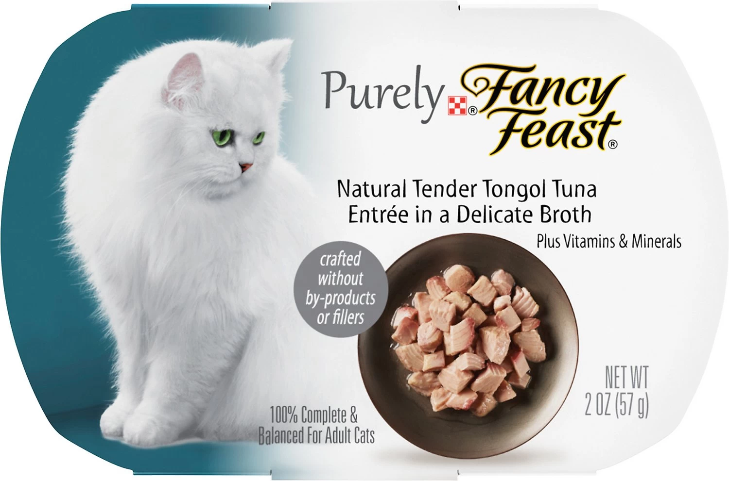 Purely Fancy Feast Tender Tongol Tuna Tray Cat Food, 2-oz