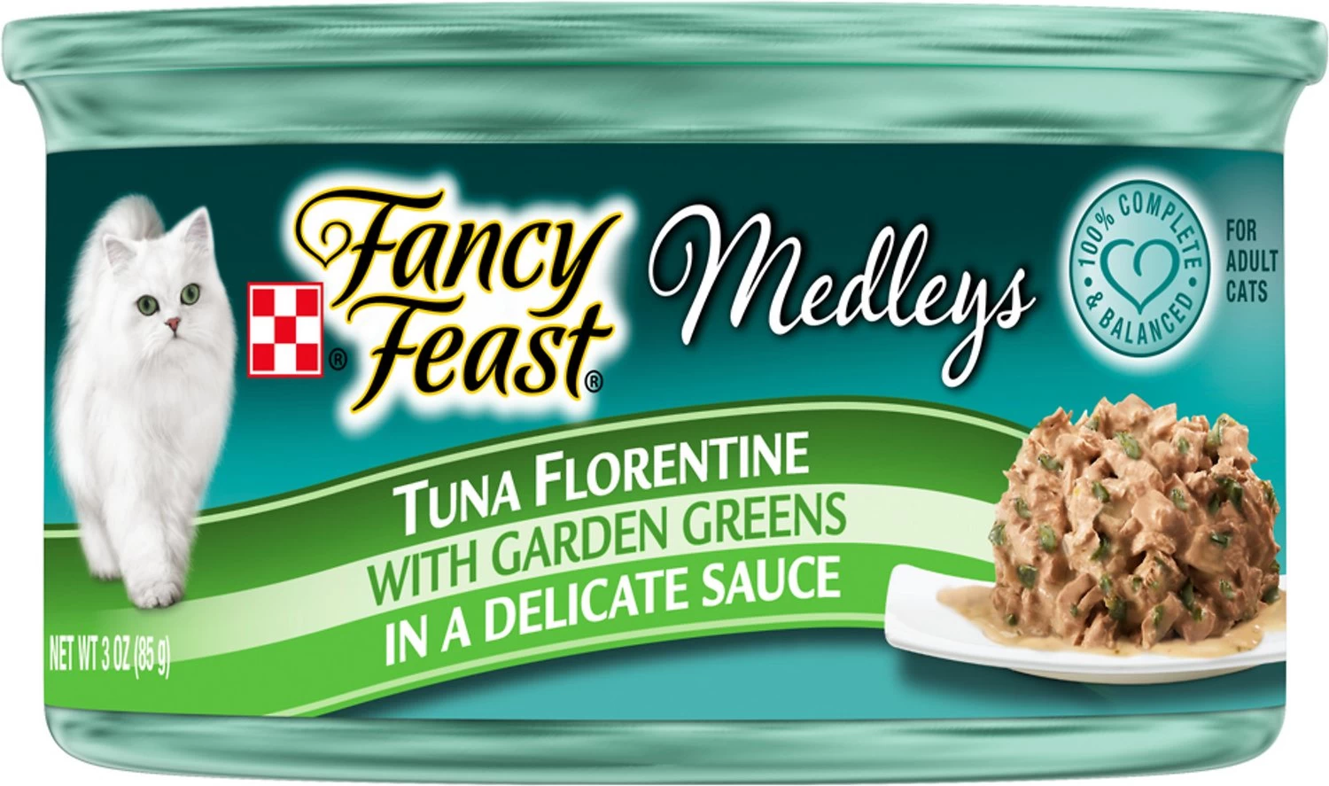 Fancy Feast Medleys Tuna Florentine Canned Cat Food, 3-oz