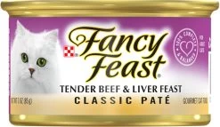 Fancy Feast Classic Tender Beef & Liver Feast Canned Cat Food, 3-oz