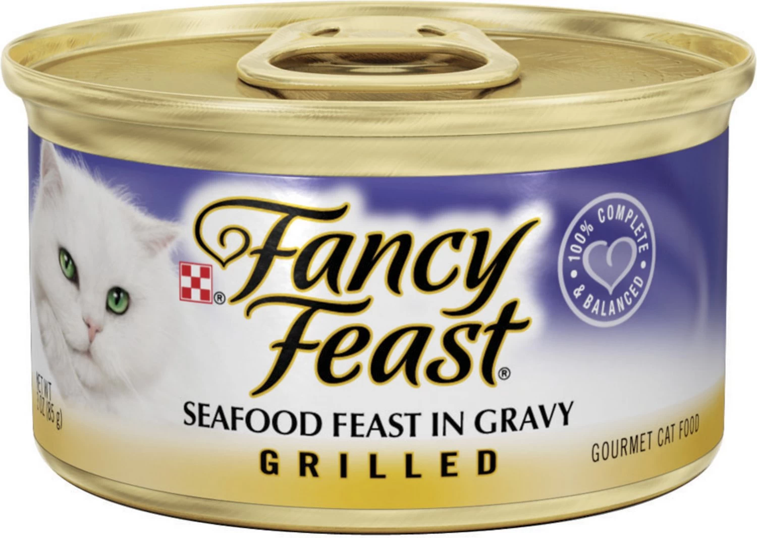 Fancy Feast Grilled Seafood Feast In Gravy Canned Cat Food, 3-oz
