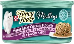 Fancy Feast Elegant Medleys White Meat Chicken Tuscany Canned Cat Food, 3-oz