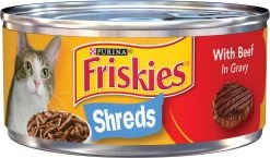 Friskies Savory Shreds With Beef In Gravy Canned Cat Food, 5.5-oz, Case Of 24 (**)