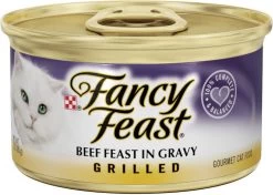 Fancy Feast Grilled Beef Feast In Gravy Canned Cat Food, 3-oz