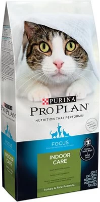 Purina Pro Plan Focus Adult Indoor Care Turkey & Rice Formula Dry Cat Food, 3.5-lb