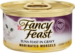 Fancy Feast Marinated Morsels Tuna Feast In Gravy Canned Cat Food, 3-oz