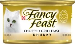 Fancy Feast Chunky Chopped Grill Feast Canned Cat Food, 3-oz
