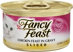 Fancy Feast Sliced Chicken Feast In Gravy Canned Cat Food, 3-oz
