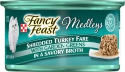 Fancy Feast Medleys Shredded Turkey Fare Canned Cat Food, 3-oz
