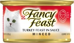 Fancy Feast Minced Turkey Feast In Sauce Canned Cat Food, 3-oz