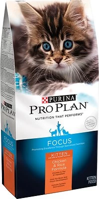 Purina Pro Plan Focus Kitten Chicken & Rice Formula Dry Cat Food, 3.5-lb