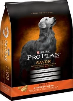 Purina Pro Plan Savor Adult 7+ Shredded Blend Chicken & Rice Formula Dry Dog Food, 6-lb