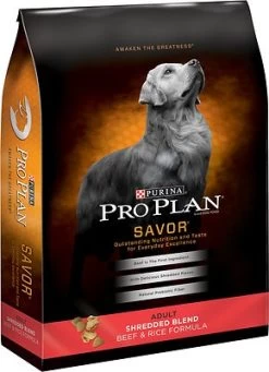 Purina Pro Plan Savor Adult Shredded Blend Beef & Rice Formula Dry Dog Food, 6-lb