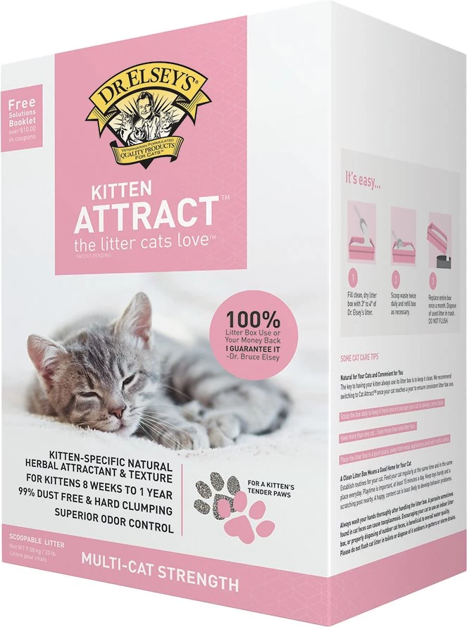 Dr. Elsey's Precious Cat Kitten Attract Training Cat Litter, 20-lb Box