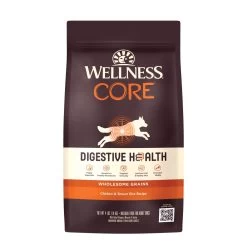 Wellness CORE Digestive Health Wholesome Grains Chicken Dry Dog Food, 4-lb