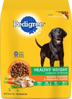 Pedigree Healthy Weight Complete Nutrition Roasted Chicken & Vegetable Flavor Dry Dog Food, 28-lb