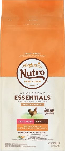 Nutro Small Breed Adult Weight Management Chicken, Brown Rice & Sweet Potato Formula Dry Dog Food, 5-lb