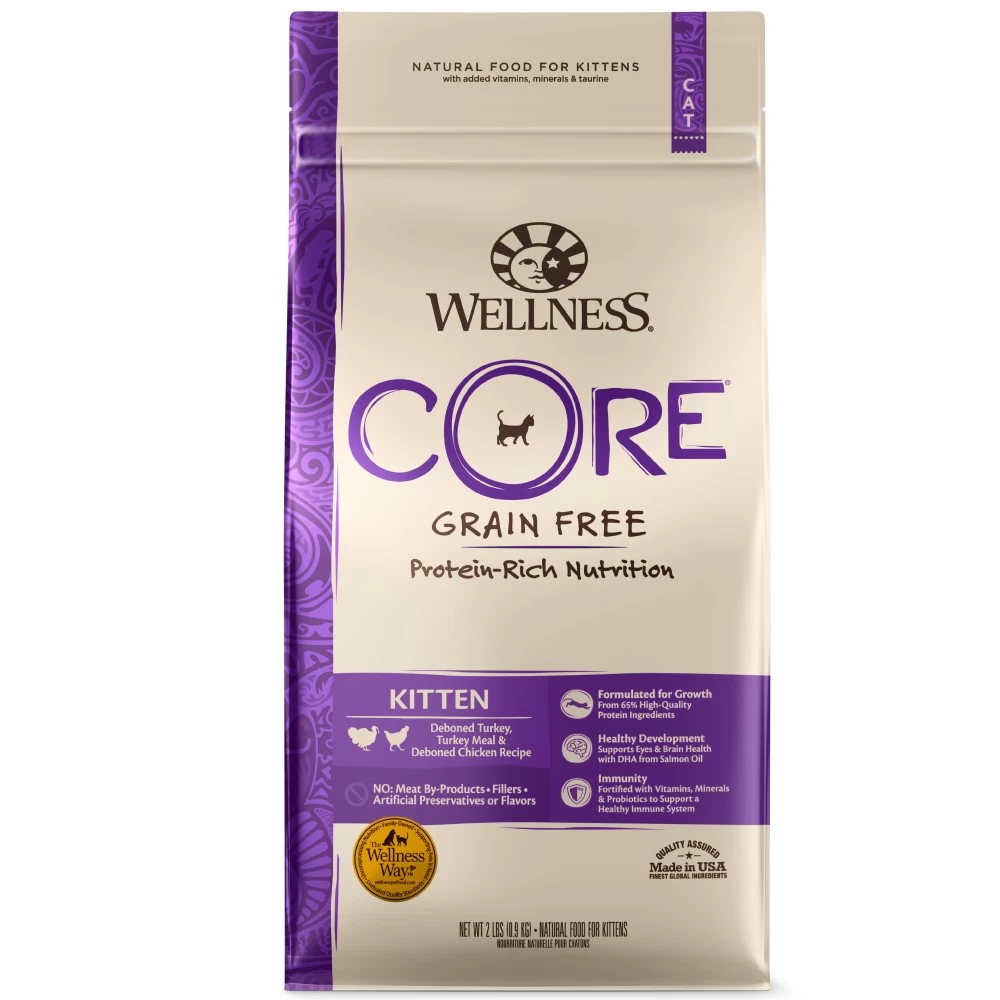 Wellness CORE Grain-Free Kitten Formula Dry Cat Food, 2-lb