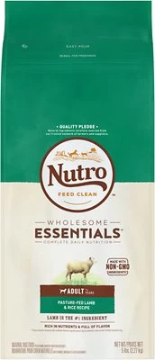 Nutro Wholesome Essentials Adult Pasture Fed Lamb & Rice Recipe Dry Dog Food, 5-lb