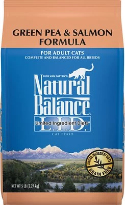 Natural Balance Limited Ingredient Salmon & Green Pea Recipe Grain-Free Dry Cat Food, 5-lb