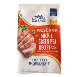 Natural Balance Limited Ingredient Reserve Duck & Green Pea Recipe Grain-Free Dry Cat Food, 5-lb
