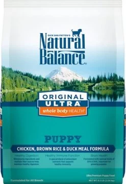 Natural Balance Original Ultra Whole Body Health Puppy Formula Chicken, Brown Rice & Duck Meal Dry Dog Food, 4.5-lb (**)