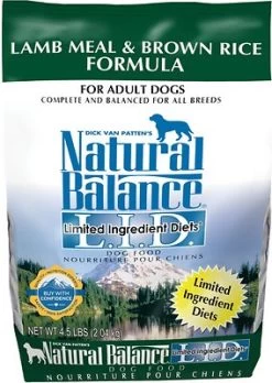 Natural Balance Limited Ingredient Lamb & Brown Rice Recipe Dry Dog Food, 4.5-lb (**)
