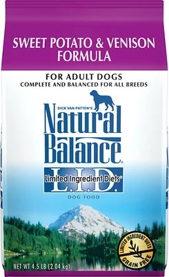 Natural Balance Limited Ingredient Reserve Sweet Potato & Venison Recipe Grain-Free Dry Dog Food, 4.5-lb