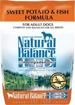 Natural Balance L.I.D. Limited Ingredient Diets Sweet Potato & Fish Formula Adult Grain-Free Dry Dog Food, 4.5-lb (**)