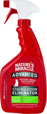 Nature's Miracle Advanced Just For Cats Stain & Odor Remover, 32-oz Bottle