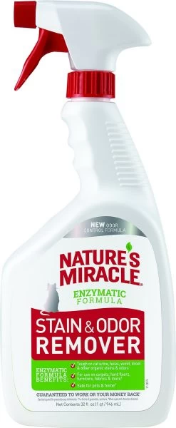 Nature's Miracle Just For Cats Stain & Odor Remover Spray, 32-oz Bottle