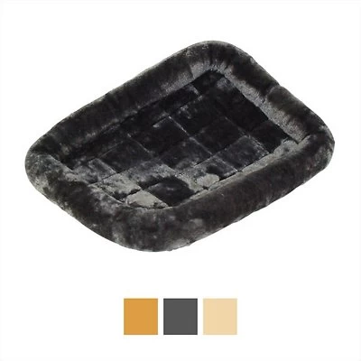 MidWest Quiet Time Fleece Pet Bed & Crate Mat, Gray, 24-in