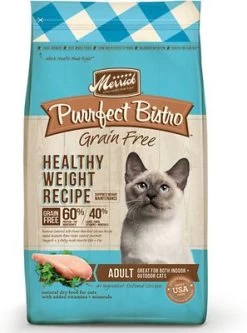 Merrick Purrfect Bistro Grain-Free Healthy Weight Recipe Dry Cat Food, 4-lb