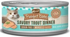 Merrick Purrfect Bistro Grain-Free Morsels In Gravy Savory Trout Dinner Canned Cat Food, 3-oz, Case Of 24 (**)