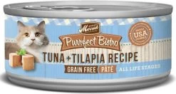 Merrick Purrfect Bistro Grain-Free Tuna & Tilapia Pate Canned Cat Food, 3-oz, Case Of 24 (**)