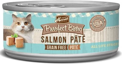 Merrick Purrfect Bistro Grain-Free Salmon Pate Canned Cat Food, 3-oz, Case Of 24 (**)