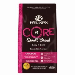 Wellness CORE Grain-Free Small Breed Turkey & Chicken Dry Dog Food, 4-lb